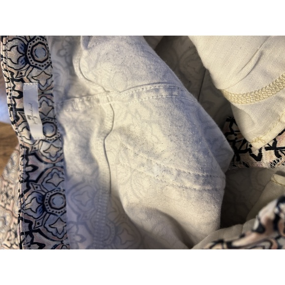 7 For All Mankind Sz 31 Stained Glass Mosaic Pink Blue Cropped Jeans POSH36 - Picture 3 of 16